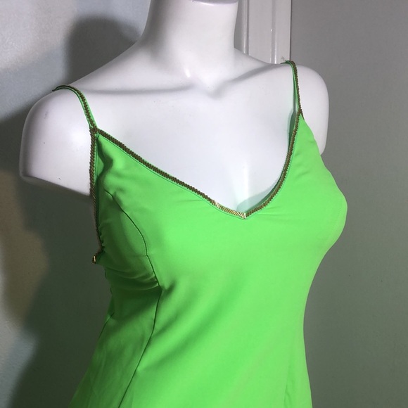 ARC & CO. Strappy Green Beaded‎ Mini Dress - Picture 4 of 12